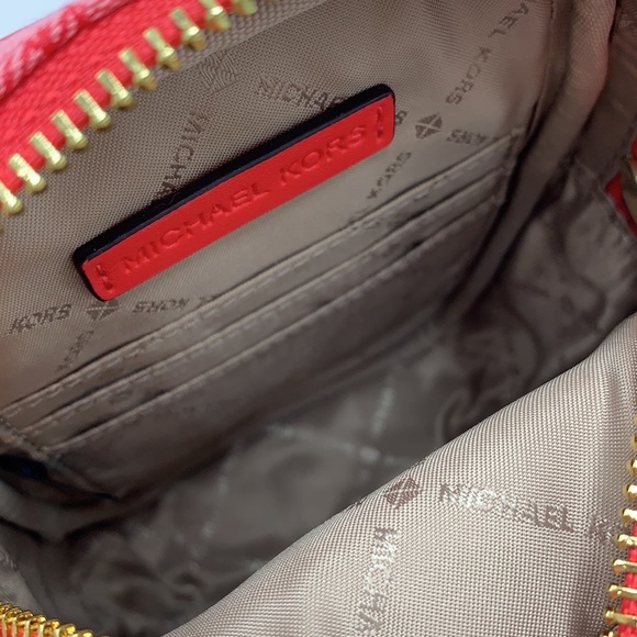 Michael Kors Sloan Editor Small Phone Logo Jacquard Crossbody Grapefruit Multi - Picture 13 of 16